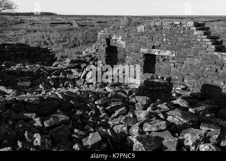 Die obere anglezarke hempshaw Farm, Moor, West Pennine Moors, in der Nähe von Belmont, Lancashire. Stockfoto