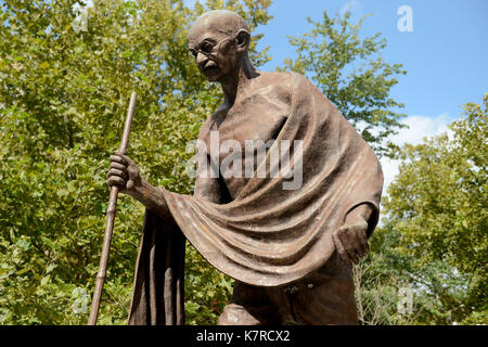 . September 2017. Das Mahatma Gandhi Memorial befindet sich in der Nähe der Botschaft von Indien in Washington. Das im September 2000 gewidmete Denkmal stellt Mohandas Karamchand Gandhi in asketischer Tracht dar. Quelle: Chuck Myers/ZUMA Wire/Alamy Live News Stockfoto