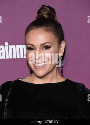 West Hollywood, Kalifornien, USA. 15 Sep, 2017. Alyssa Milano kommt für die Entertainment Weekly vor Emmy Party im Sunset Tower Hotel. Credit: Lisa O'Connor/ZUMA Draht/Alamy leben Nachrichten Stockfoto