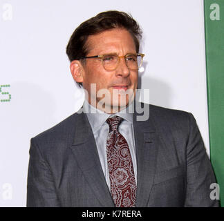 Los Angeles, CA, USA. September 2017. 16. September 2017 – Beverly Hills, Kalifornien – Steve Carell. „Battle of the Sexes“ in Los Angeles Premiere im Regency Village Theatre in Los Angeles. Foto: AdMedia Stockfoto