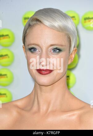 Los Angeles, CA, USA. 16 Sep, 2017. Andrea Riseborough bei der Ankunft für den KAMPF DER GESCHLECHTER Premiere, das Regency Village Theatre, Los Angeles, CA 16. September 2017. Credit: Elizabeth Goodenough/Everett Collection/Alamy leben Nachrichten Stockfoto