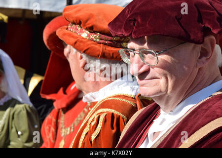 Grande Place Brüssel Folklore Stockfoto