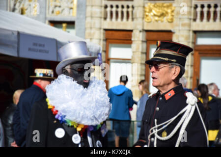 Folklore am Grand PLace Stockfoto