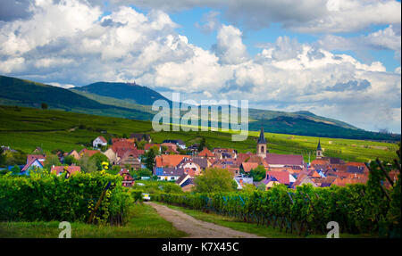 Alsace-Ansicht Stockfoto