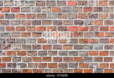 Red Old Brick Wall. Stockfoto