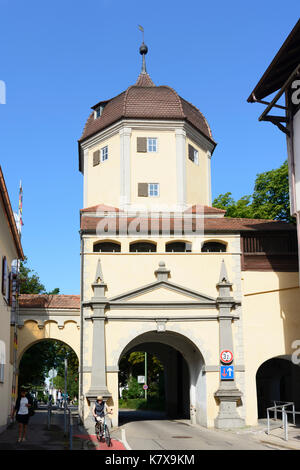 City Gate Westertor, Memmingen, Schwaben, Schwaben, Bayern, Bayern, Deutschland Stockfoto