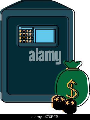 Safe mit digitaler Anzeige icon image Stock Vektor