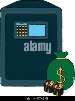 Safe mit digitaler Anzeige icon image Stock Vektor