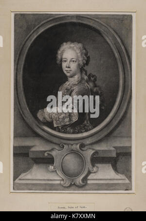 Jacobite Breitseite Portrait von Prinz Heinrich als Junge Stockfoto