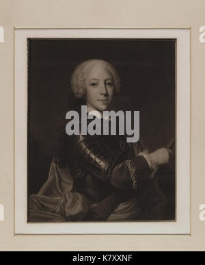 Jacobite Breitseite Portrait von Prinz Heinrich als junger Mann Stockfoto