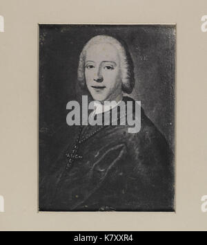 Jacobite Breitseite Porträt des Prinzen Heinrich in den klerikalen Kleidung, Mittelalter, Kreuz um den Hals Stockfoto