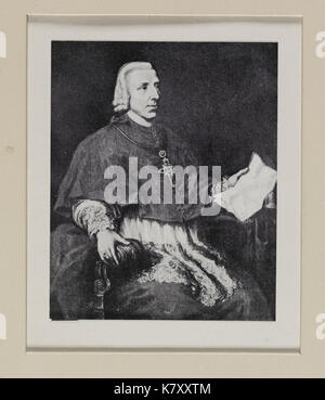 Jacobite Breitseite Porträt des Prinzen Heinrich in den klerikalen Roben und verzierten Kreuz Stockfoto