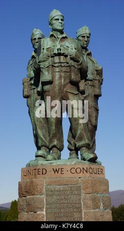 Spean Bridge, Schottland, Commando Memorial, Commando, Trainingsbereich, Army Commando, Royal Marine Commando, Achnacarry House, Lochaber. Stockfoto