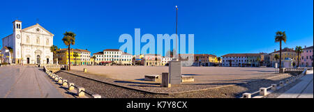 Zentraler Platz in der Stadt von Palmanova Panoramaaussicht, Region Friaul-Julisch Venetien in Italien Stockfoto