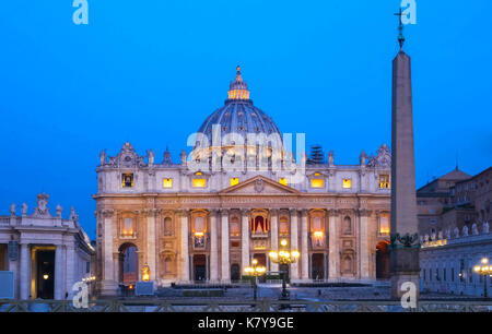 Der St. Peter Basilika, Rom, Italien. Stockfoto