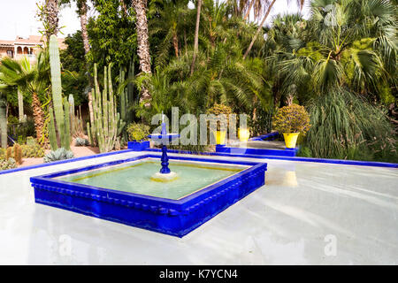 Die Majorell Garten ist am schönsten Landschaft Garten der Stadt. Marrakesch, Marrakech-Safi. Marokko Stockfoto