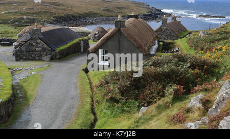 Na Gearrannan Blackhouse Village, Insel Lewis, Äußere Hebriden Stockfoto