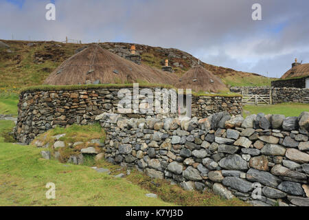 Na Gearrannan Blackhouse Village, Insel Lewis, Äußere Hebriden Stockfoto