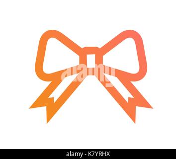 Isolierte Vektor golden glitter Geschenkband Symbol Leitung Stock Vektor