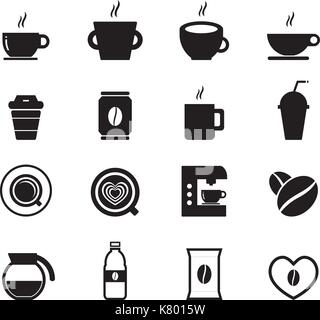 Kaffee-Icon-set Stock Vektor