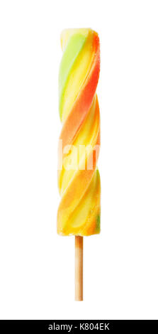 Ice Cream Spirale auf weißem Hintergrund Stockfoto