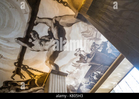 Rockefeller Center, "Zeit", Öl auf Leinwand malen, Decke, Lobby, 30 Rockefeller Plaza, NEW YORK Stockfoto