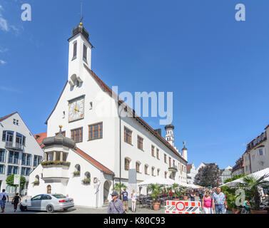 Rathausplatz, Rathaus (Town Hall), Kempten (Allgäu), Schwaben, Allgäu, Schwaben, Bayern, Bayern, Deutschland Stockfoto