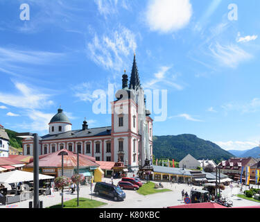 Mariazell Basilika Kirche, Hauptplatz (Hauptplatz), Mariazell, Hochsteiermark, Steiermark, Steiermark, Österreich Stockfoto