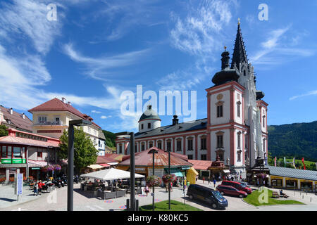 Mariazell Basilika Kirche, Hauptplatz (Hauptplatz), Mariazell, Hochsteiermark, Steiermark, Steiermark, Österreich Stockfoto