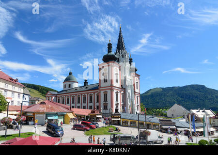 Mariazell Basilika Kirche, Hauptplatz (Hauptplatz), Mariazell, Hochsteiermark, Steiermark, Steiermark, Österreich Stockfoto
