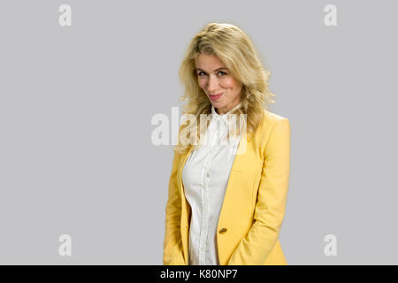 Portrait von positiven junge Frau. Stockfoto