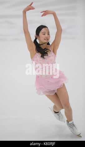 Marin Honda (JPN), 15. SEPTEMBER 2017 - Eiskunstlauf: U.S. International Eiskunstlauf Classic Training bei SLC Sport in Salt Lake City, USA. (Foto von Lba) Stockfoto