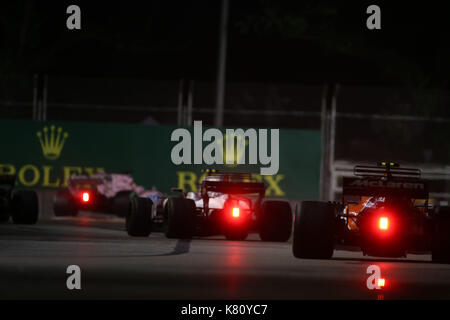 Singapur, Singapur. September 2017. Motorsport: FIA Formel 1 Weltmeisterschaft 2017, Grand Prix von Singapur, #2 Stoffel Vandoorne (Bel, McLaren Honda), Verwendung weltweit Credit: dpa/Alamy Live News Stockfoto