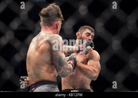 Pittsburgh, Pennsylvania, USA. 16 Sep, 2017. September 16, 2017: Gregor Gillespie Niederlagen Jason Gonzalez während UFC Nacht am PPG Malt Arena in Pittsburgh, Pennsylvania. Credit: Scott Taetsch/ZUMA Draht/Alamy leben Nachrichten Stockfoto