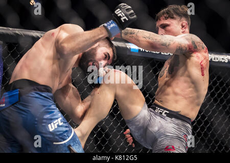 Pittsburgh, Pennsylvania, USA. 16 Sep, 2017. September 16, 2017: Gregor Gillespie Niederlagen Jason Gonzalez während UFC Nacht am PPG Malt Arena in Pittsburgh, Pennsylvania. Credit: Scott Taetsch/ZUMA Draht/Alamy leben Nachrichten Stockfoto