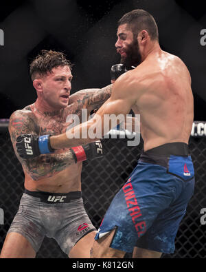 Pittsburgh, Pennsylvania, USA. 16 Sep, 2017. September 16, 2017: Gregor Gillespie Niederlagen Jason Gonzalez während UFC Nacht am PPG Malt Arena in Pittsburgh, Pennsylvania. Credit: Scott Taetsch/ZUMA Draht/Alamy leben Nachrichten Stockfoto