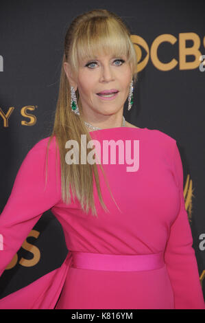 September 2017 – Los Angeles, CA, USA – 17. September 2017 – Los Angeles, Kalifornien – Jane Fonda. 69. Annual Primetime Emmy Awards – Ankünfte im Microsoft Theater in Los Angeles. Stockfoto