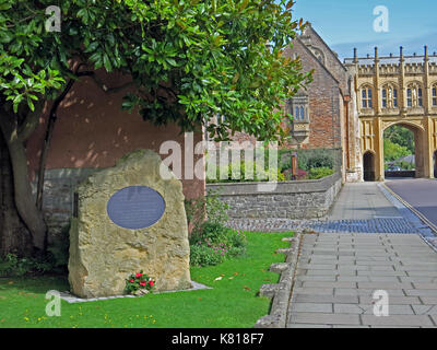 Denkmal für Harry Patch - Der letzte Kampf gegen Tommy' - in Wells, Somerset, England, Großbritannien Stockfoto