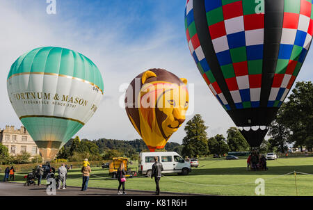 Longleat Sky Safari gehalten an Loingleat Safari Park in Warminster Wilts. Stockfoto