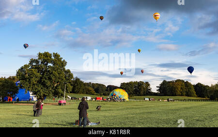 Longleat Sky Safari gehalten an Loingleat Safari Park in Warminster Wilts. Stockfoto