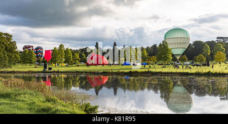 Longleat Sky Safari gehalten an Loingleat Safari Park in Warminster Wilts. Stockfoto