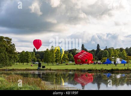 Longleat Sky Safari gehalten an Loingleat Safari Park in Warminster Wilts. Stockfoto