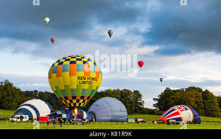 Longleat Sky Safari gehalten an Loingleat Safari Park in Warminster Wilts. Stockfoto