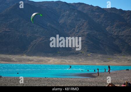 Dahab - Ägypten - Kitesurfen - Tag Stockfoto