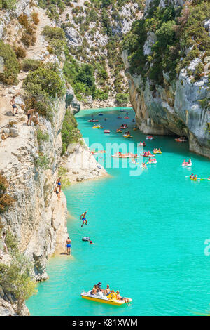 See von St.Croix, Gorges du Verdon, Provence-Alpes-Cote d'Azur, Provence, Frankreich Stockfoto