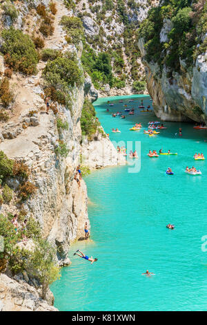 See von St.Croix, Gorges du Verdon, Provence-Alpes-Cote d'Azur, Provence, Frankreich Stockfoto