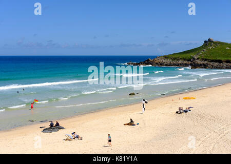 Porthmeor Beach, St Ives, Cornwall, England, Großbritannien Stockfoto