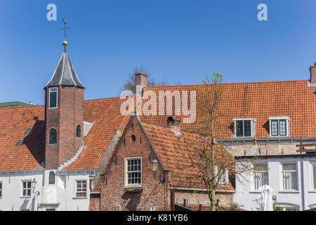 Alte Häuser von Muurhuizen Straße in Amersfoort, Niederlande Stockfoto