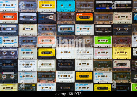 Hintergrund der alten retro-Kassetten Stockfoto