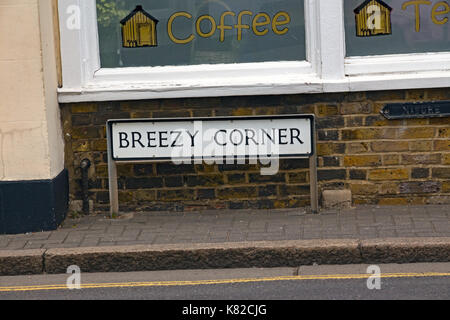 Eine ungewöhnliche strre anmelden, Sandwich, Kent, England Stockfoto